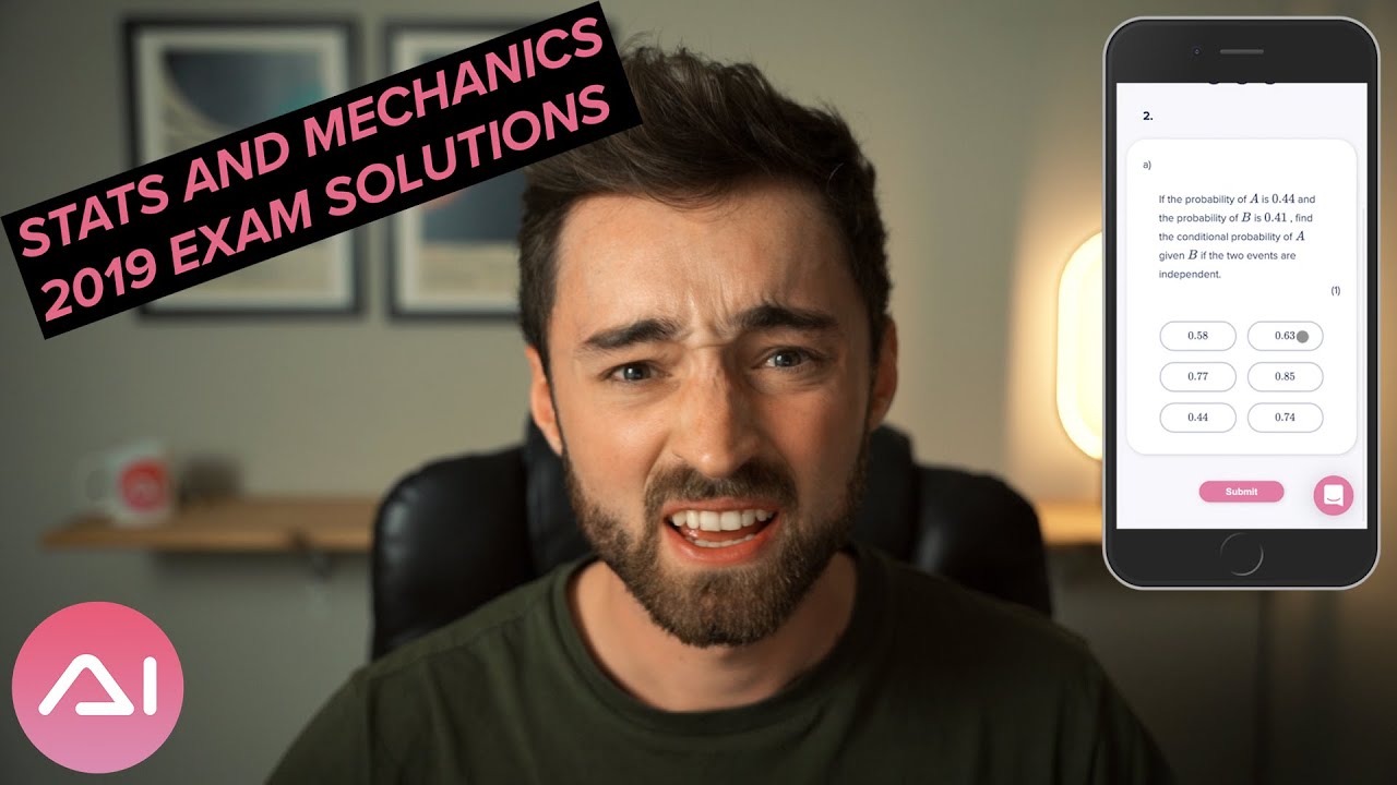 Edexcel A-level Maths June 2019 Paper 3 Statistics and Mechanics (New Spec Exam Walkthrough)