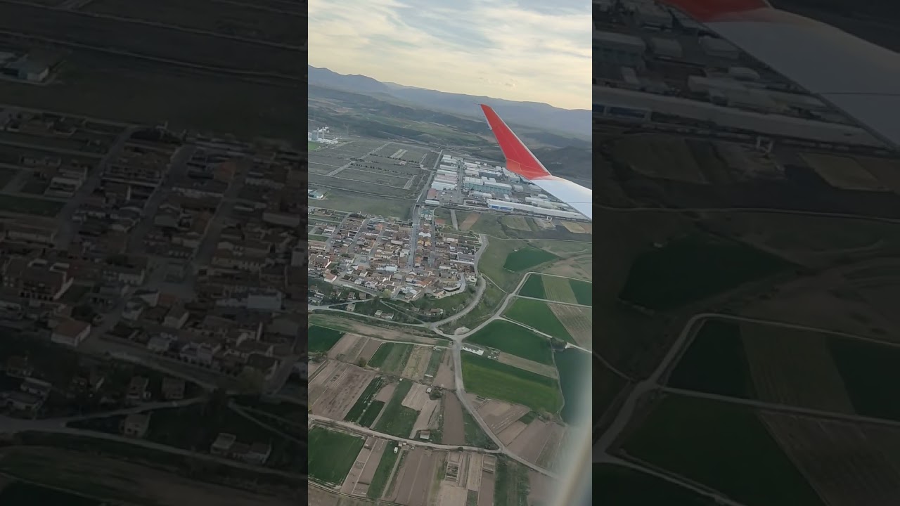 Aproximación y aterrizaje en el aeropuerto de Logroño-Agoncillo. 28 de marzo de 2023