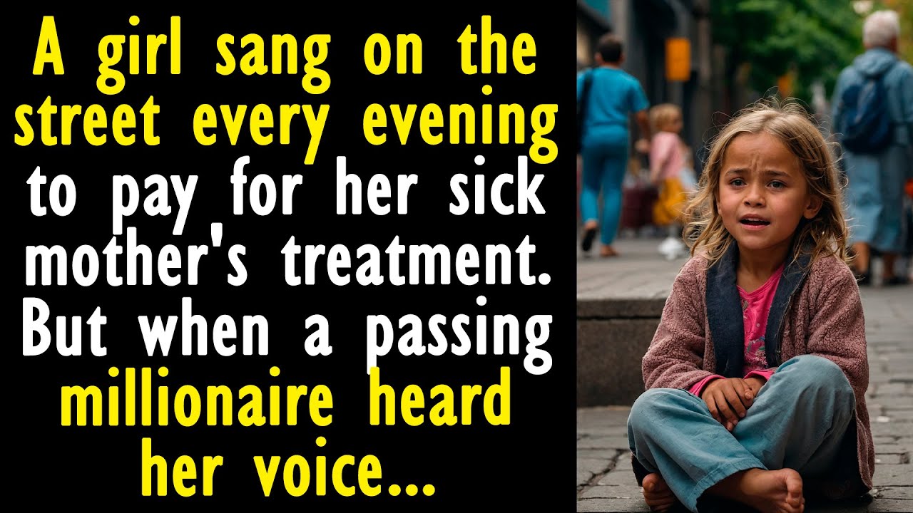 A girl sang on the street every evening to pay for her mother's. But when a passing millionaire