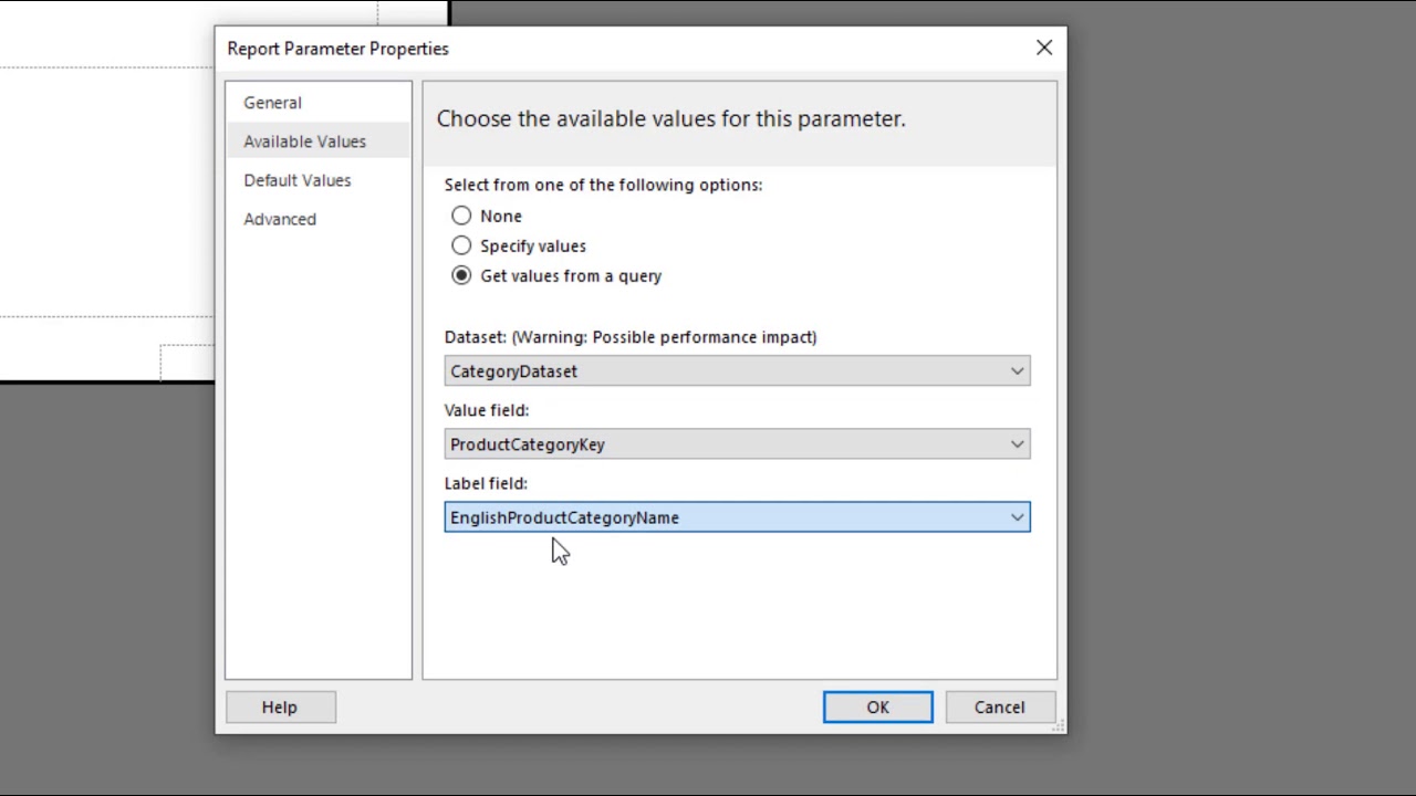 Power BI Report Builder Cascading Parameters