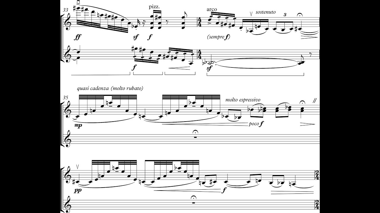 Adam Zavodsky - Two Images for Violin and Vibraphone, Op. 17 (2020-21) [Score-Video]