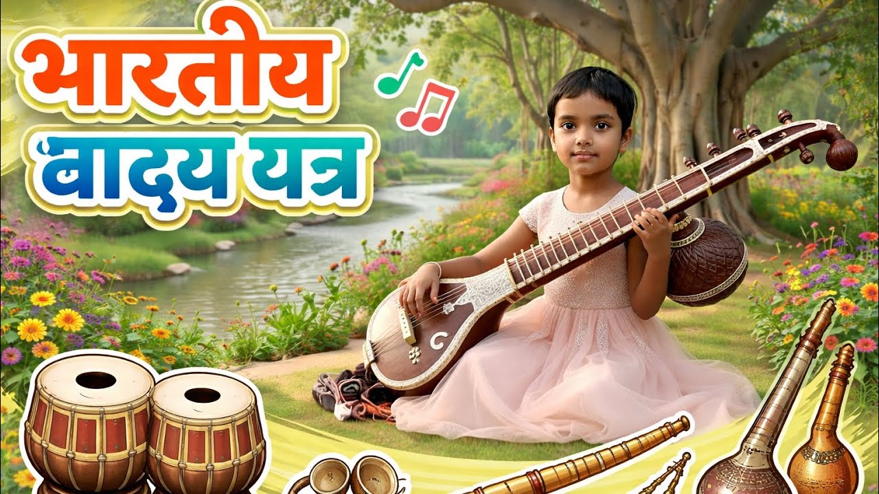 ढोल, बांसुरी, तबला और वीणा 🎶आओ बच्चों, भारतीय वाद्य यंत्रों को मज़े-मज़े में पहचानें 🇮🇳 #billokidds 