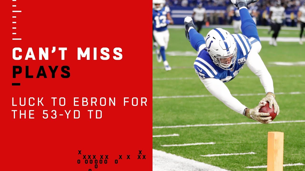 Luck to Ebron for a 53-Yd Catch & Run TD to Take the Quick Lead