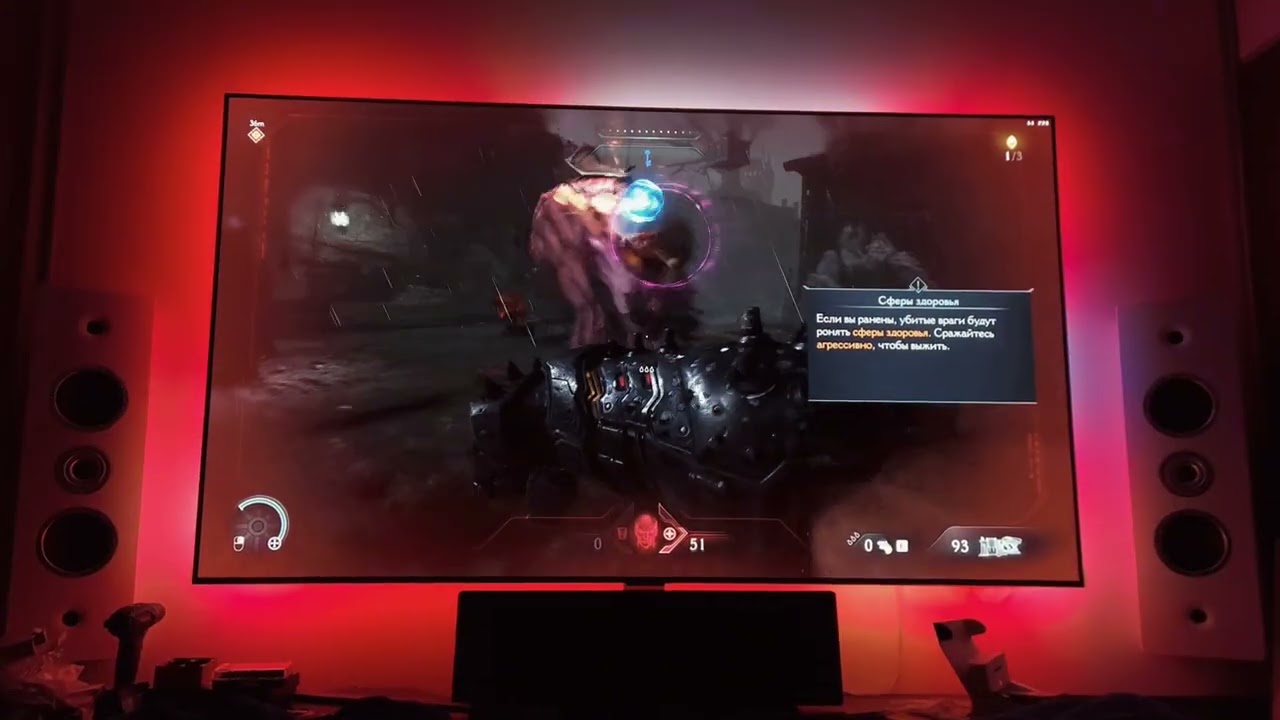 LG Oled G5 83 + @fancyleds  2.1 + home cinema Doom Dark Ages ambilight