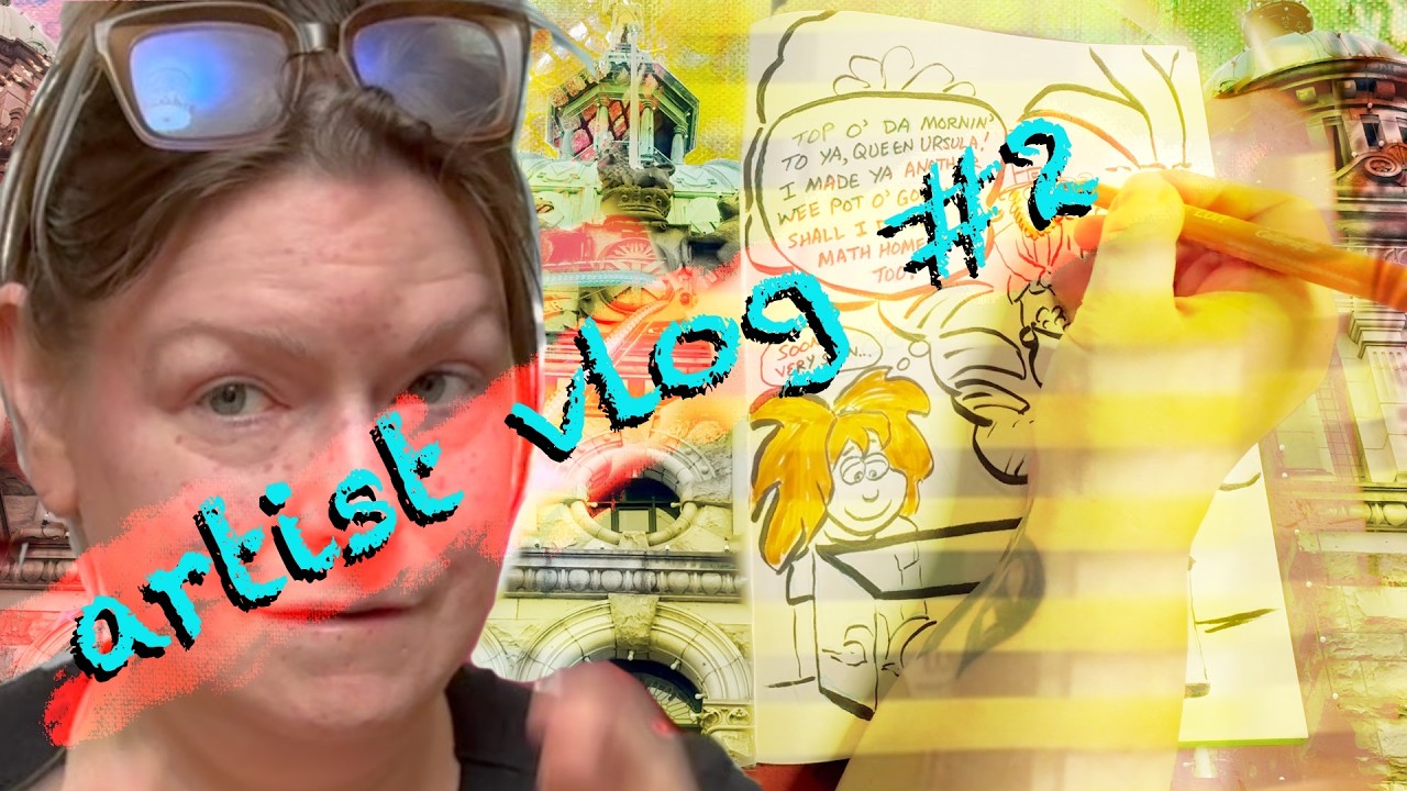 Artist Vlog - Episode 2  - Cartoons, painting, and technical difficulties
