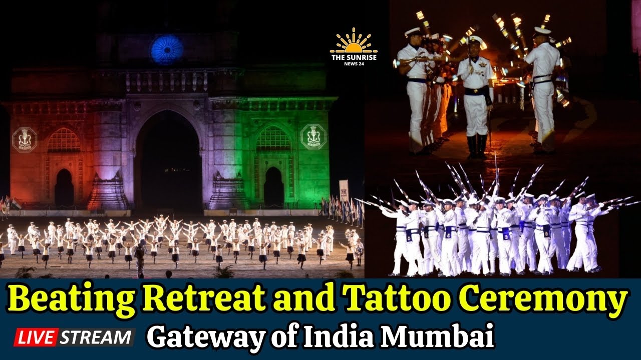 Live: Mumbai Celebrates Navy Week with Beating Retreat and Tattoo Ceremony 2025 at Gateway of India