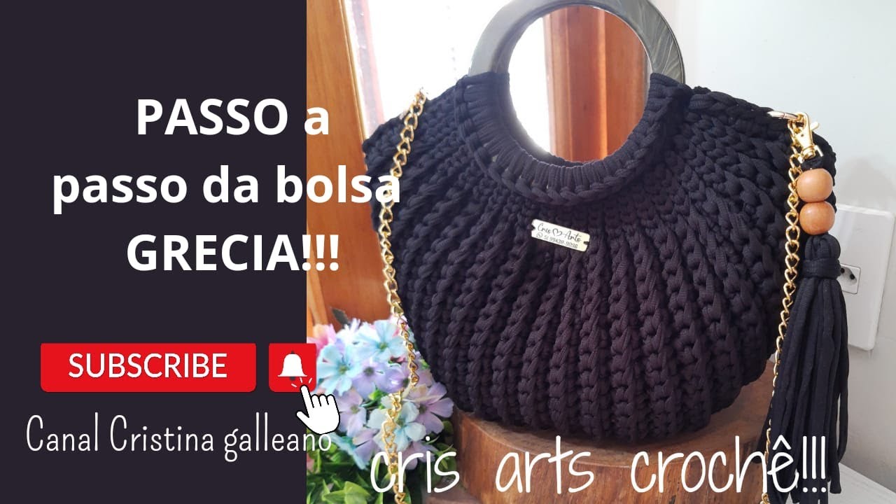 PASSO A PASSO  BOLSA em crochê! Rapido e FACIL!!