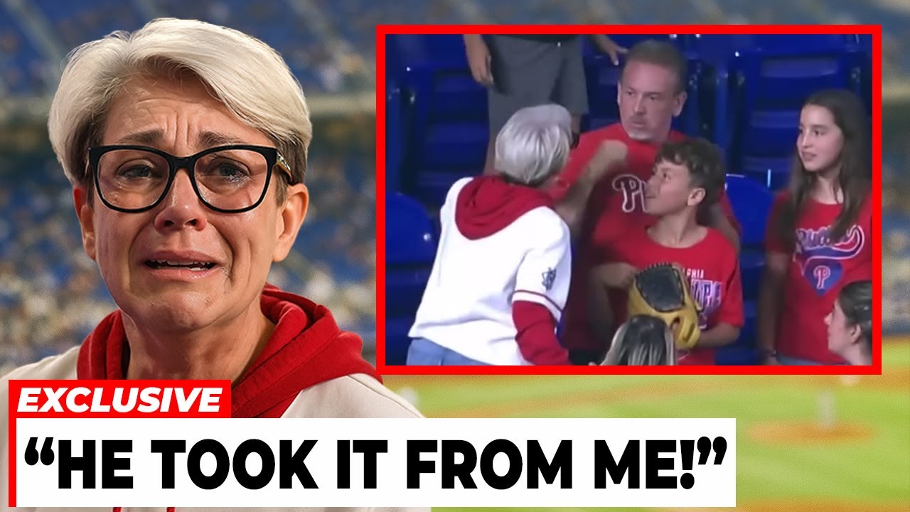 Phillies Karen BREAKS DOWN After Snatching Home Run Ball From Kid On His Birthday