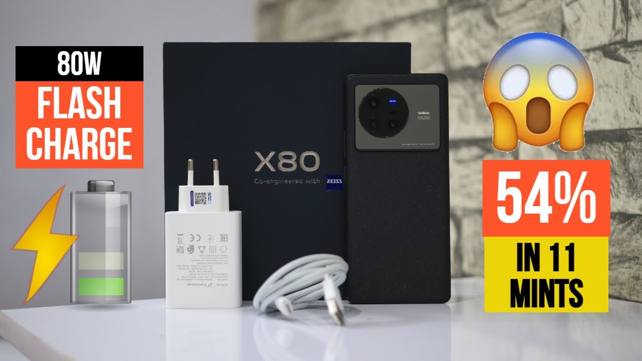 VIVO X80 Charging Test 0% To 100% | 80W Flash Charge, 4500mAh Battery