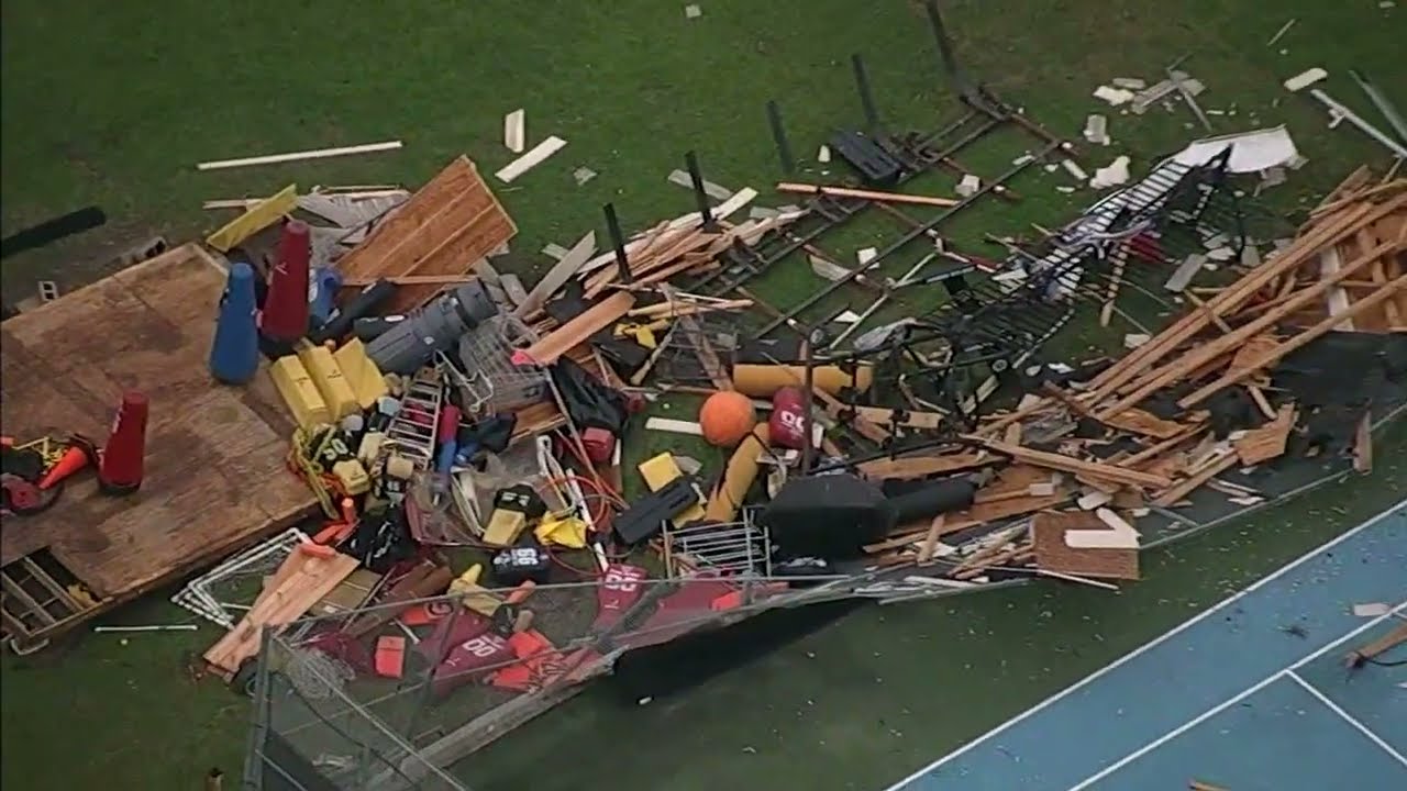 EF-2 Tornado Aftermath: Skyeye13 over Pasadena area