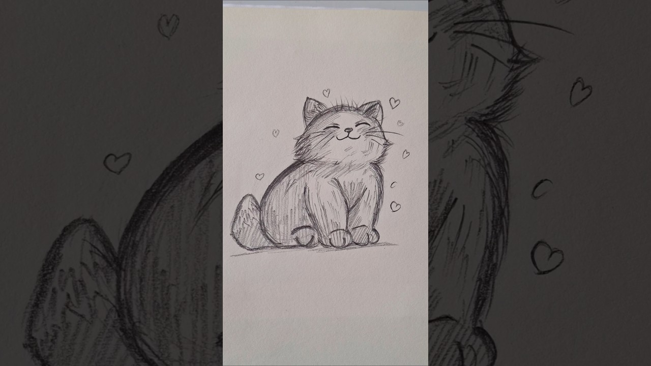 Cats are so cutee 😭 #shorts #drawing #cat #fyp