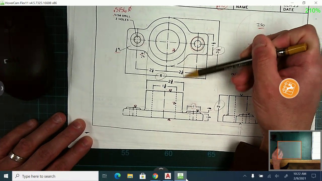 Shaft Support 3-View