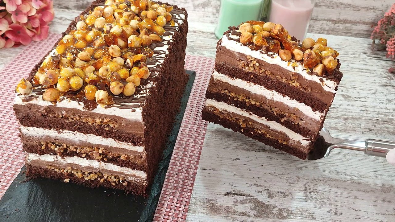 Быстрый Шоколадный торт с ГРИЛЬЯЖЕМ! Очень вкусно и просто! Без желатина, ручным миксером!