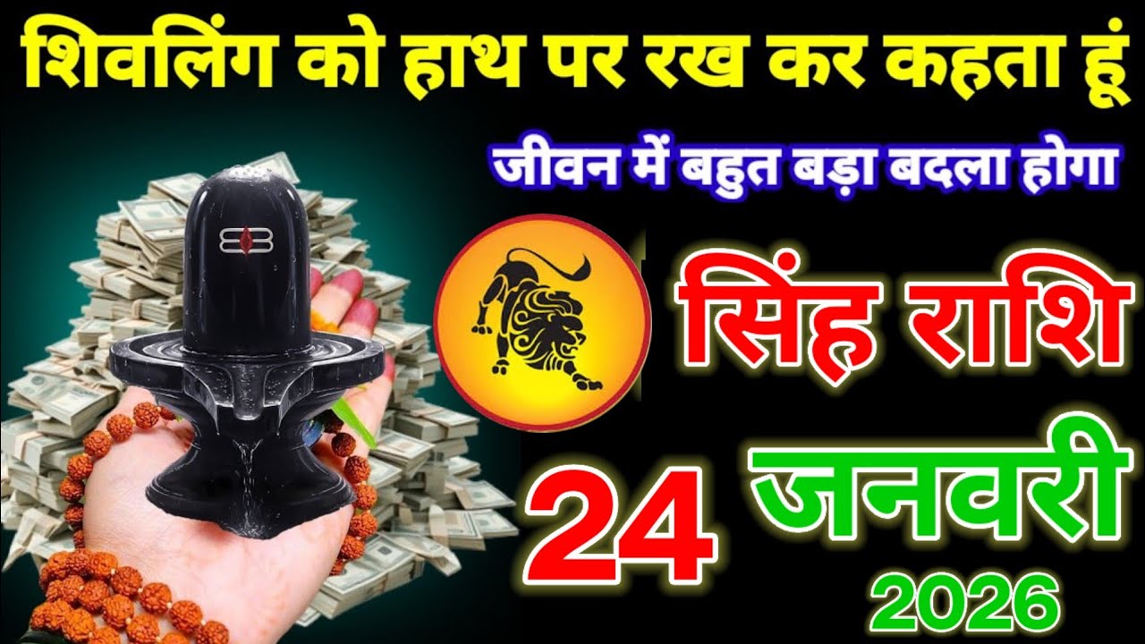 शिवलिंग को हाथ पर रख कर कहता हूं। सिंह राशि वालों 24 जनवरी 2026 जीवन में बहुत बड़ा बदलाव होगा।सिंहR.