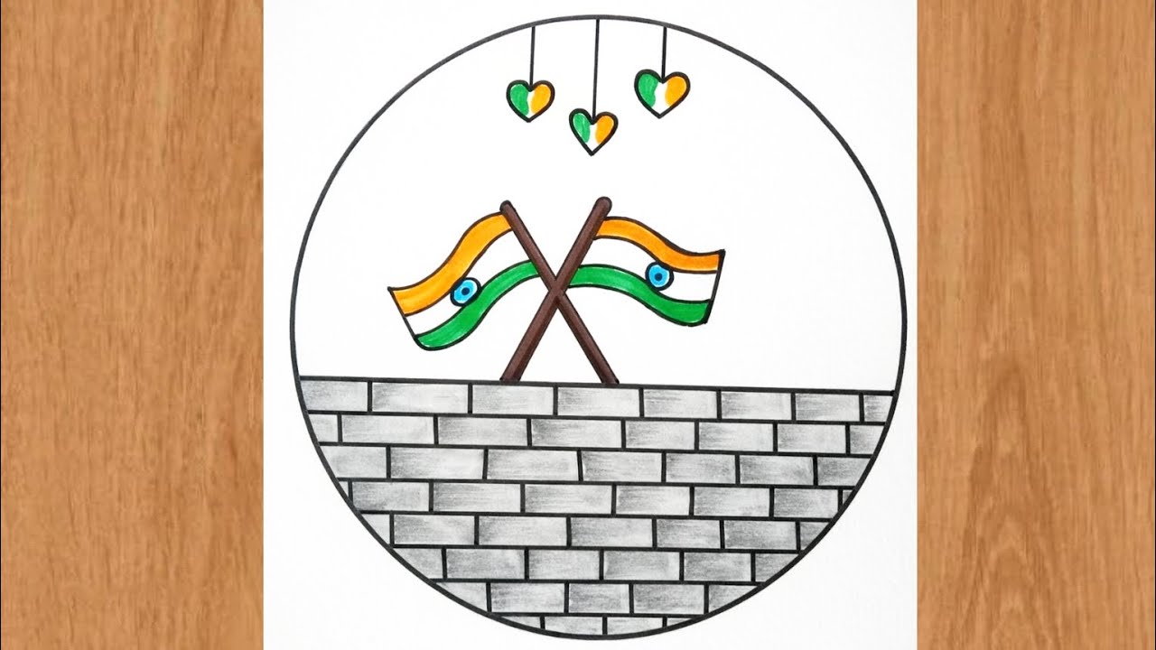 how to draw a Indian flag l Republic Day Drawing | Indian Flag Art | Easy Drawing  l kids drawing