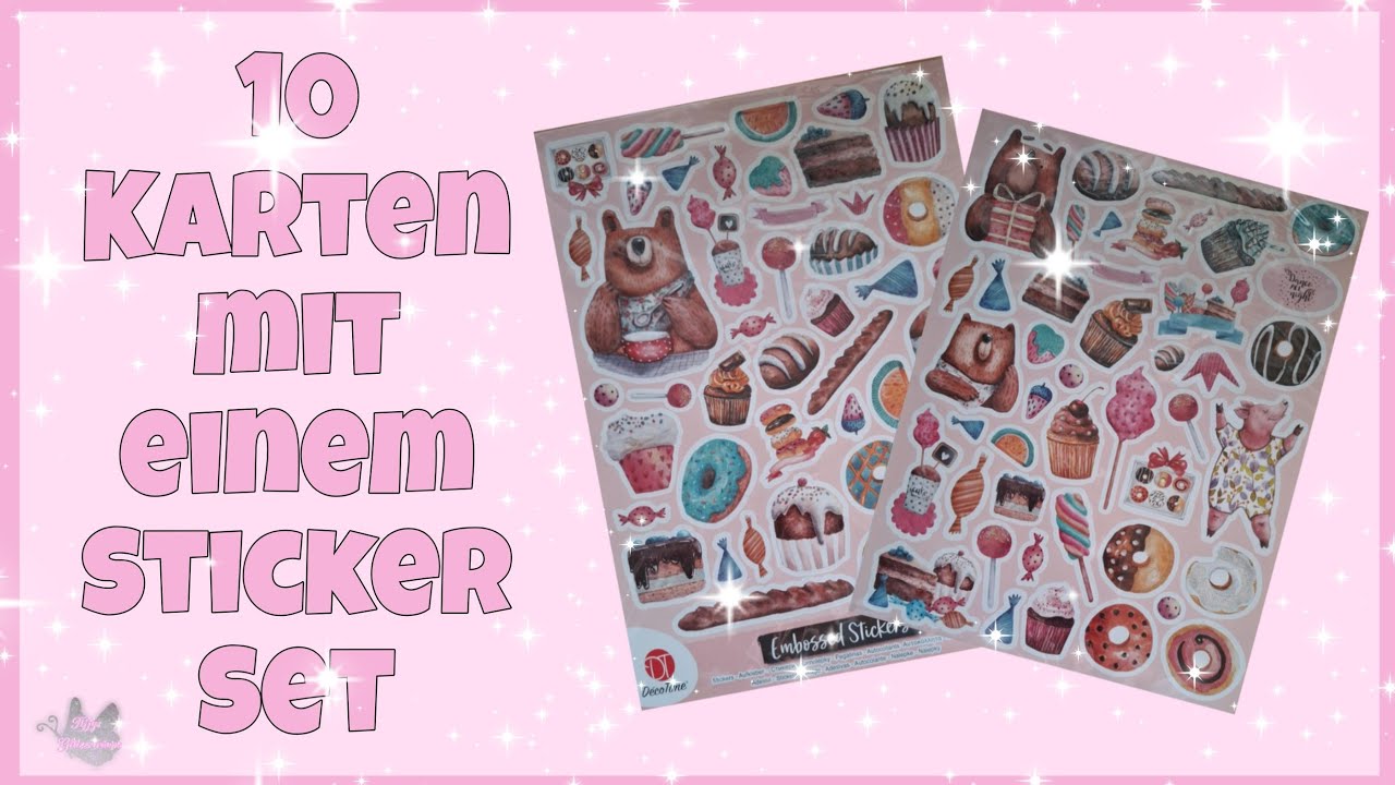 💕 10 Karten mit einem Sticker Set 💕 von Action 