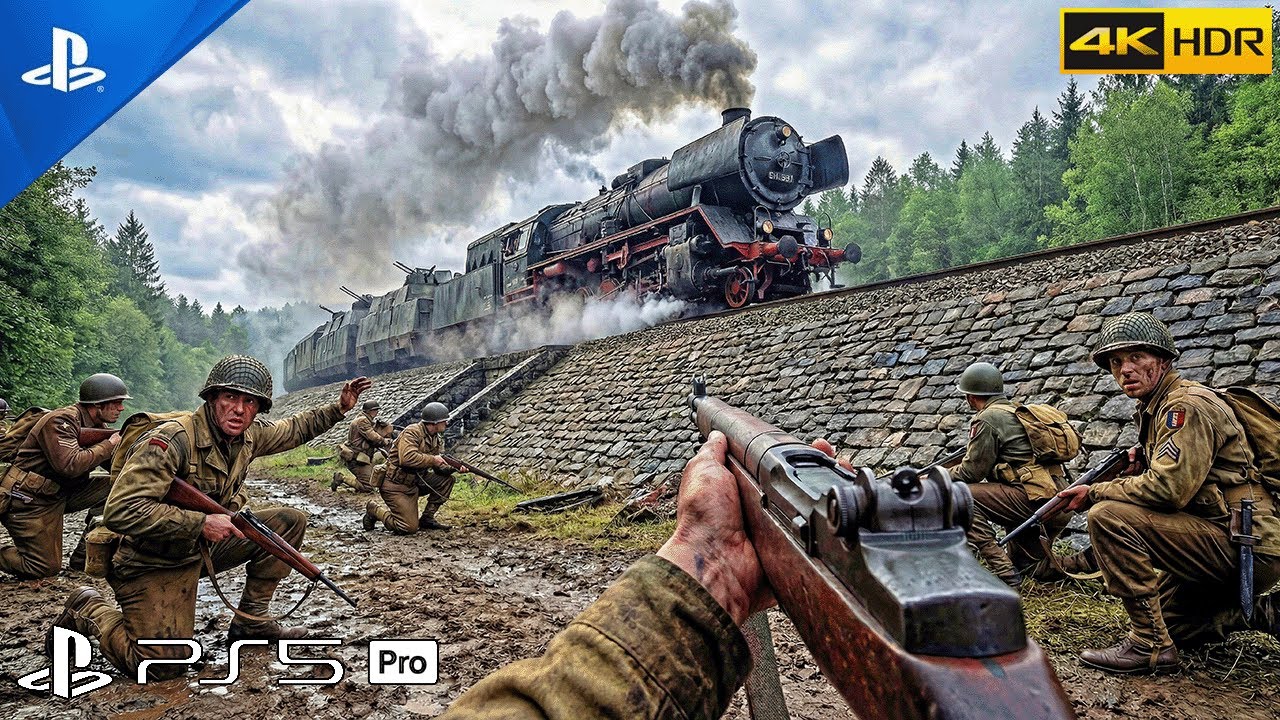 ATTACK ON THE GERMAN ARMORED TRAIN (PS5) ULTRA Realistic Gameplay [ 4K 60FPS HDR ] Call of Duty