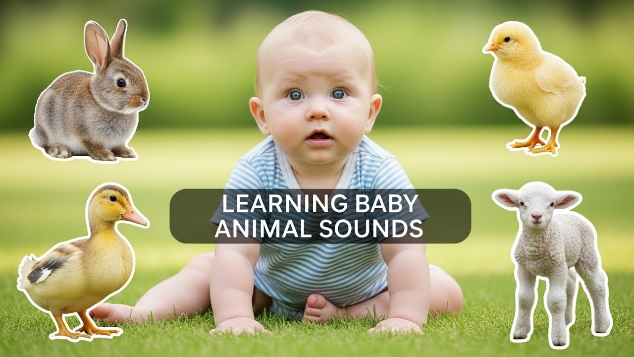 Cute Newborn Baby Animals & Sounds | Learn Through Love