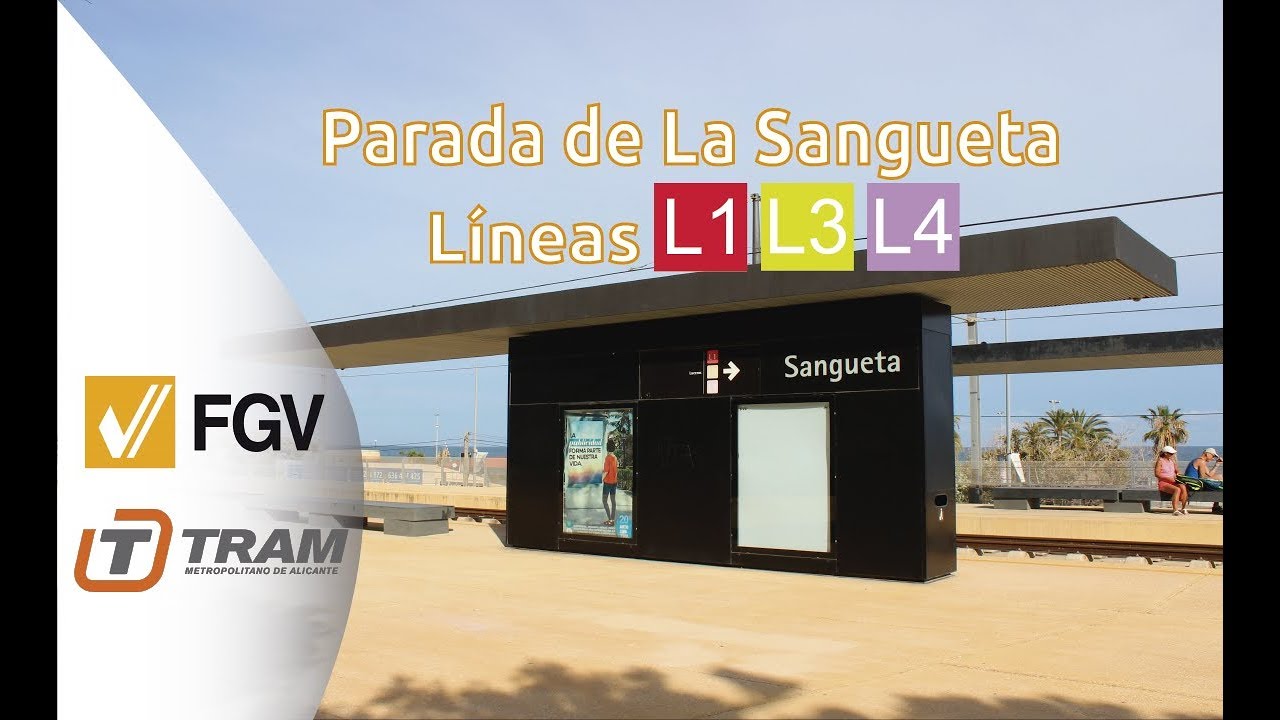 FGV/TramAlacant🚋Parada de La Sangueta🚏+Estación de 