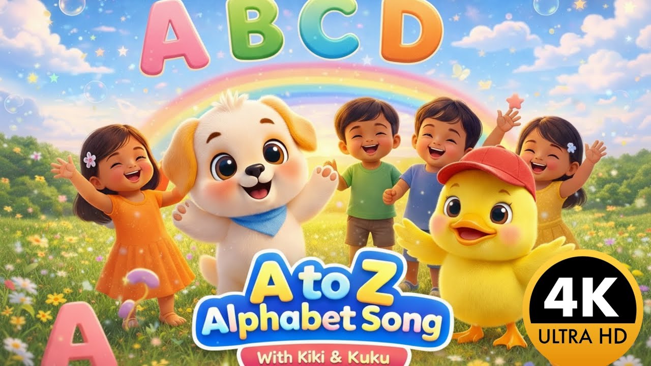 🎵 A to Z Alphabet Song | Learn ABC with Kiki & Kuku 🐶🦆 | #kids #kidsvideo #kidsongs #kikikukukids