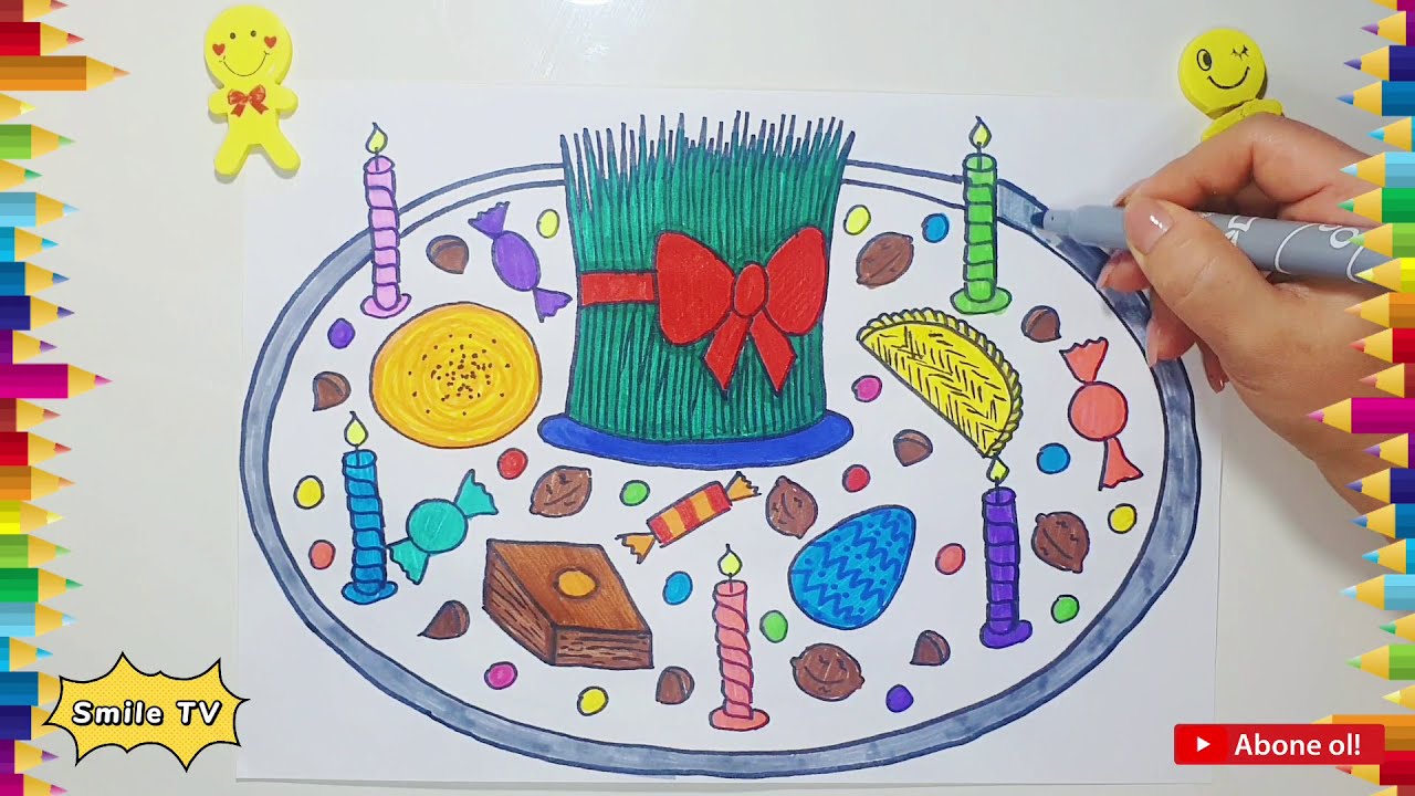 NOVRUZ XONÇASI NECƏ ÇƏKİL?/  NOVRUZA AİD SEKİLLER / NOVRUZ XONÇASI \ rəsm çəkmək