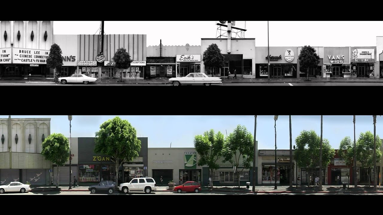 Ed Ruscha's Hollywood Boulevard, 1973 and 2002 (Modern Architecture in Los Angeles)