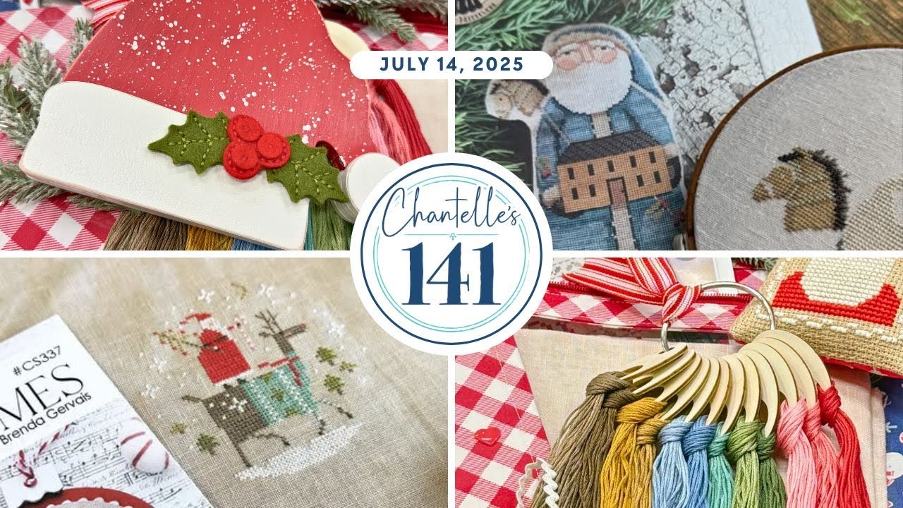 Flosstube 103 - Christmas in July Stitching, WIPs & The Finishing Touch Course