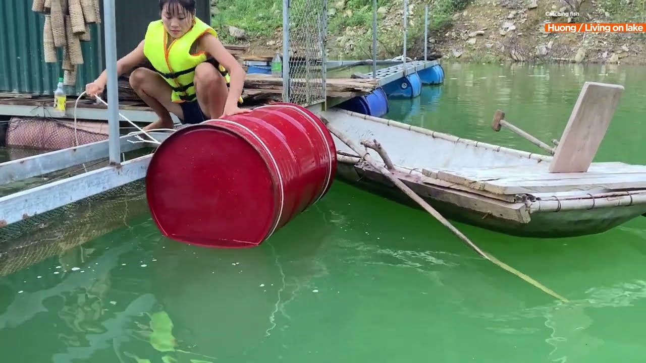 Girl Battles the Storm: Reinforcing Floating House with Barrels