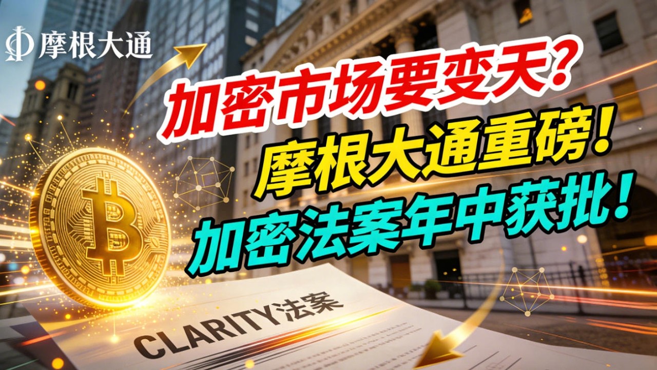 突发！摩根大通重磅报告：美国加密法案年中获批，下半年市场要变天？