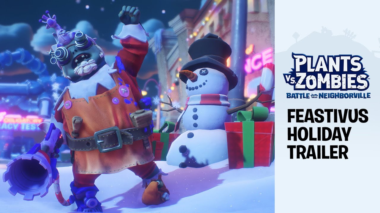Plants vs. Zombies: Battle for Neighborville &ndash; Feastivus Holiday Trailer ft. Sir Patrick Stewart