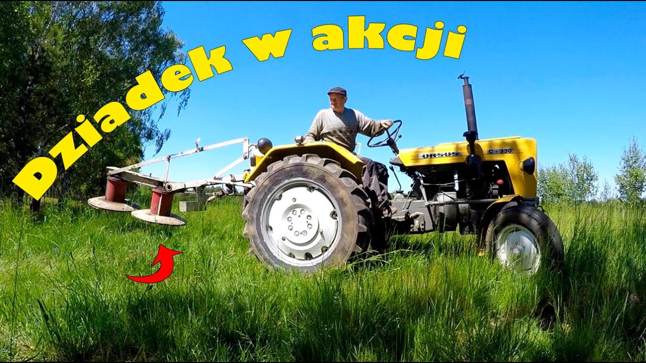 Obkaszanie pastucha | Dziadek w akcji | kosiarka rotacyjna | ursus c330
