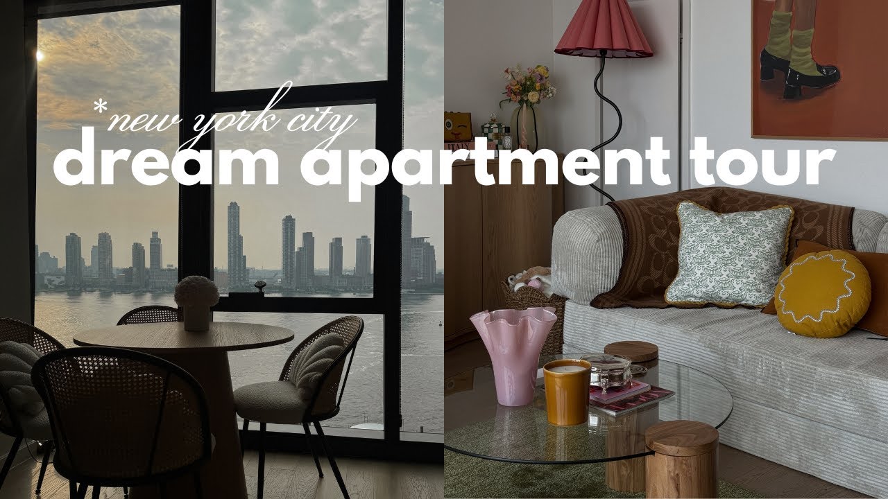 DREAM NYC APARTMENT TOUR 𓂃⋆.˚ inside my cozy 700sqft home 🏙 (almost fully furnished!!)
