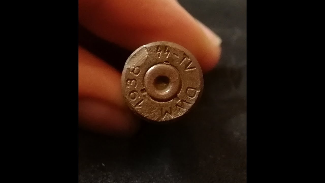 Metal detecting WW2  - víčko z granátu, patrona SS, knoflík důstojnická uniforma