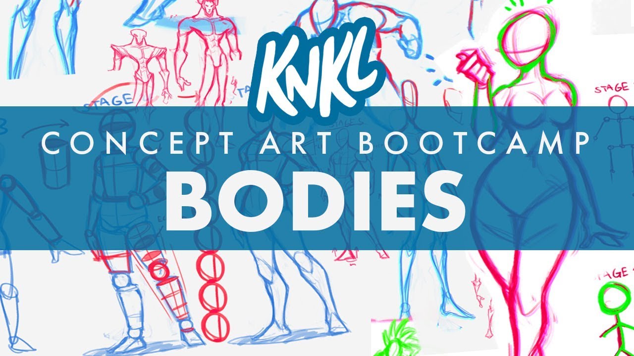 Concept Art BOOT CAMP 6: Concept Art Bodies (6 STAGES to stylish, balanced forms for concept art!)