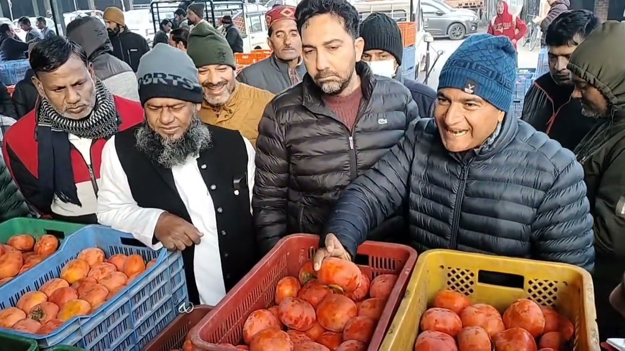 #Japani fal ki auction karte hue# sabji mandi Bhuntar #Kullu# Himachal Pradesh#24/11/2025#
