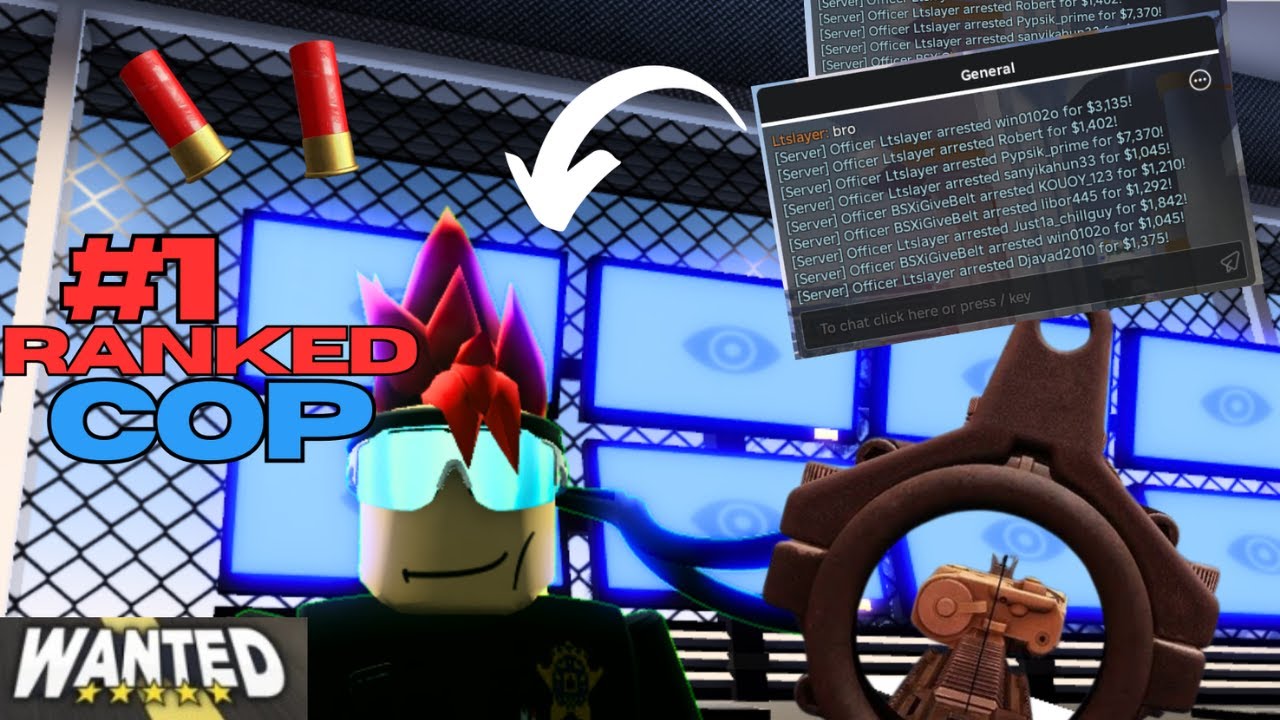 Becoming the #1 Ranked Cop In Roblox Wanted!