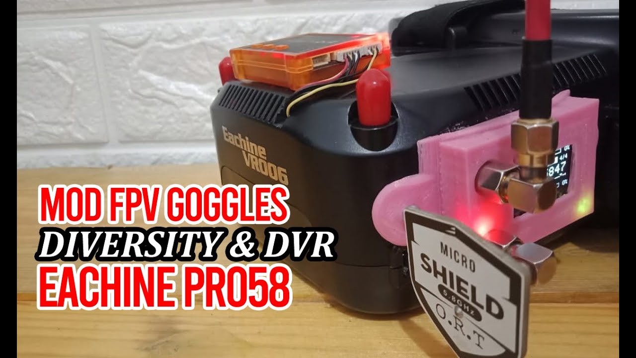 MOD Eachine VR006 dengan Diversity dan DVR