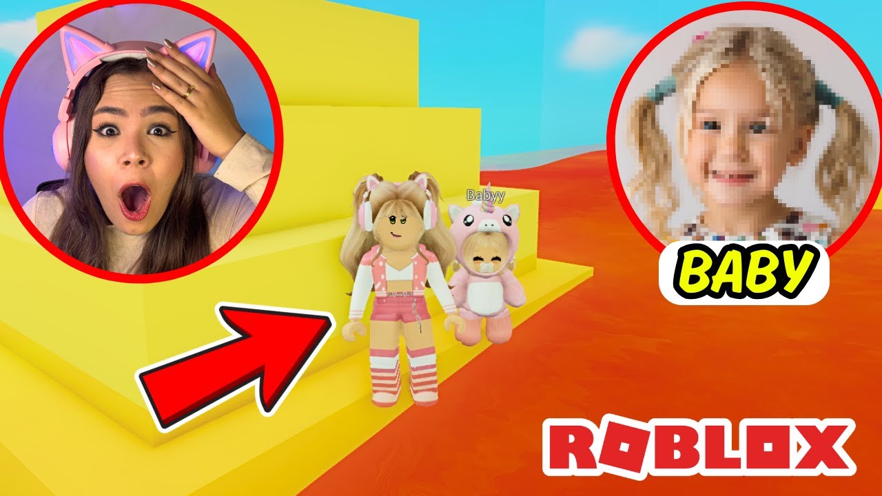 Minha FILHA JOGOU o CHÃO É LAVA pela PRIMEIRA VEZ no ROBLOX!