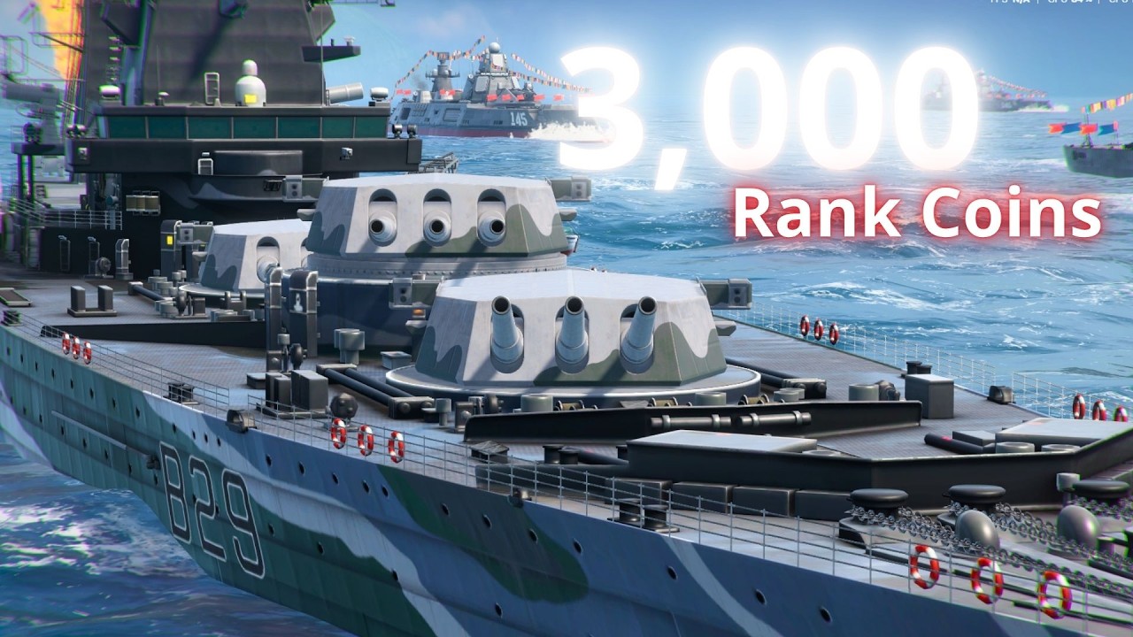 Best F2P Battleship - HMS Rodney - Only for 3,000 Rank Coins - Modern Warships