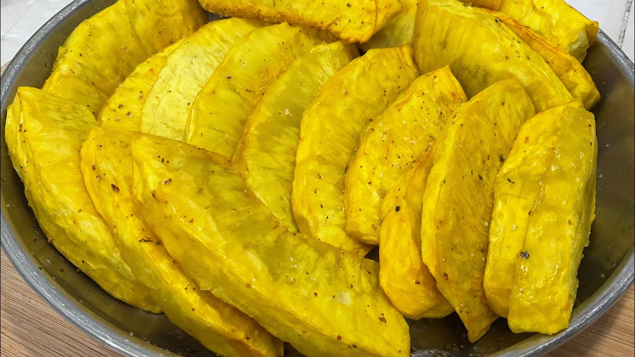 Airfryer breadfruit / sukun with garlic salt - Super healthy & delicious tasty snack food 烤面包果