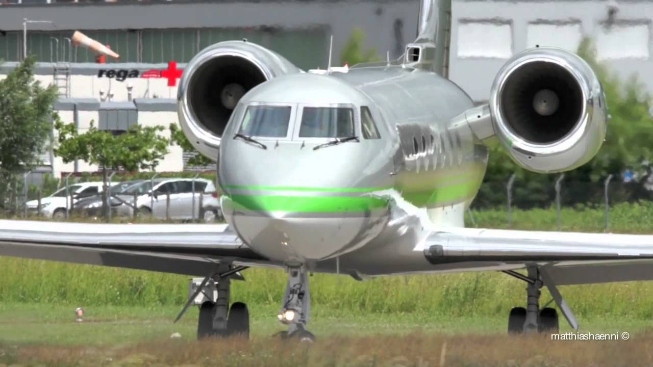 Gulfstream Aerospace G-IV VQ-BMT Take Off at Airport Bern-Belp