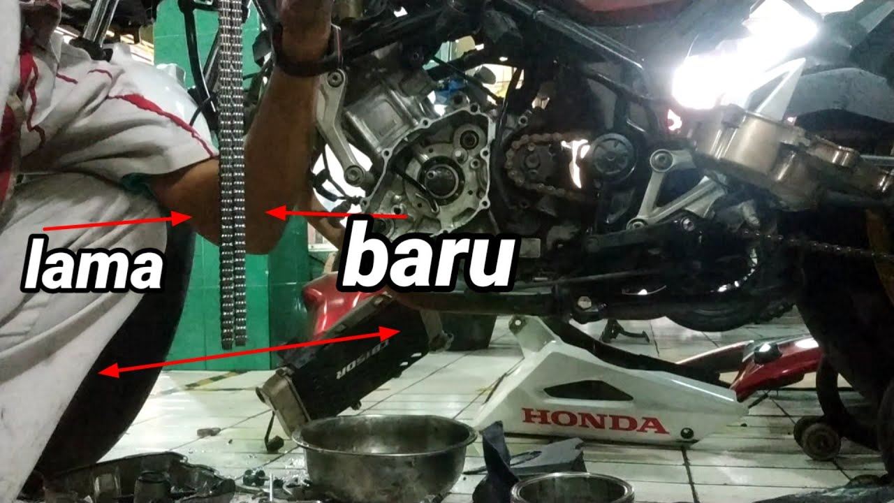 cara ganti rante mesin CBR 150,Cbr 150 mesin kasar, atasi kasar CBR 150