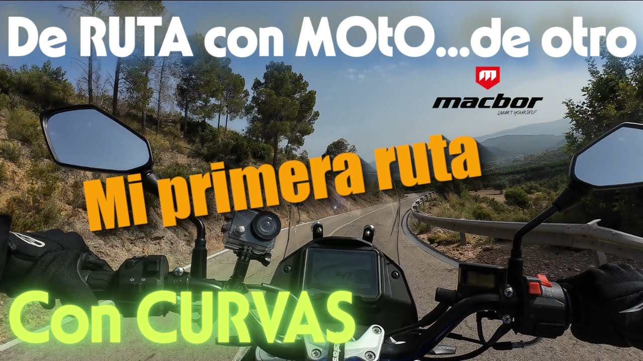 1º RUTA de NOVATA con moto Macbor Montana XR1 EVO de otro | Primera RUTA de CURVAS