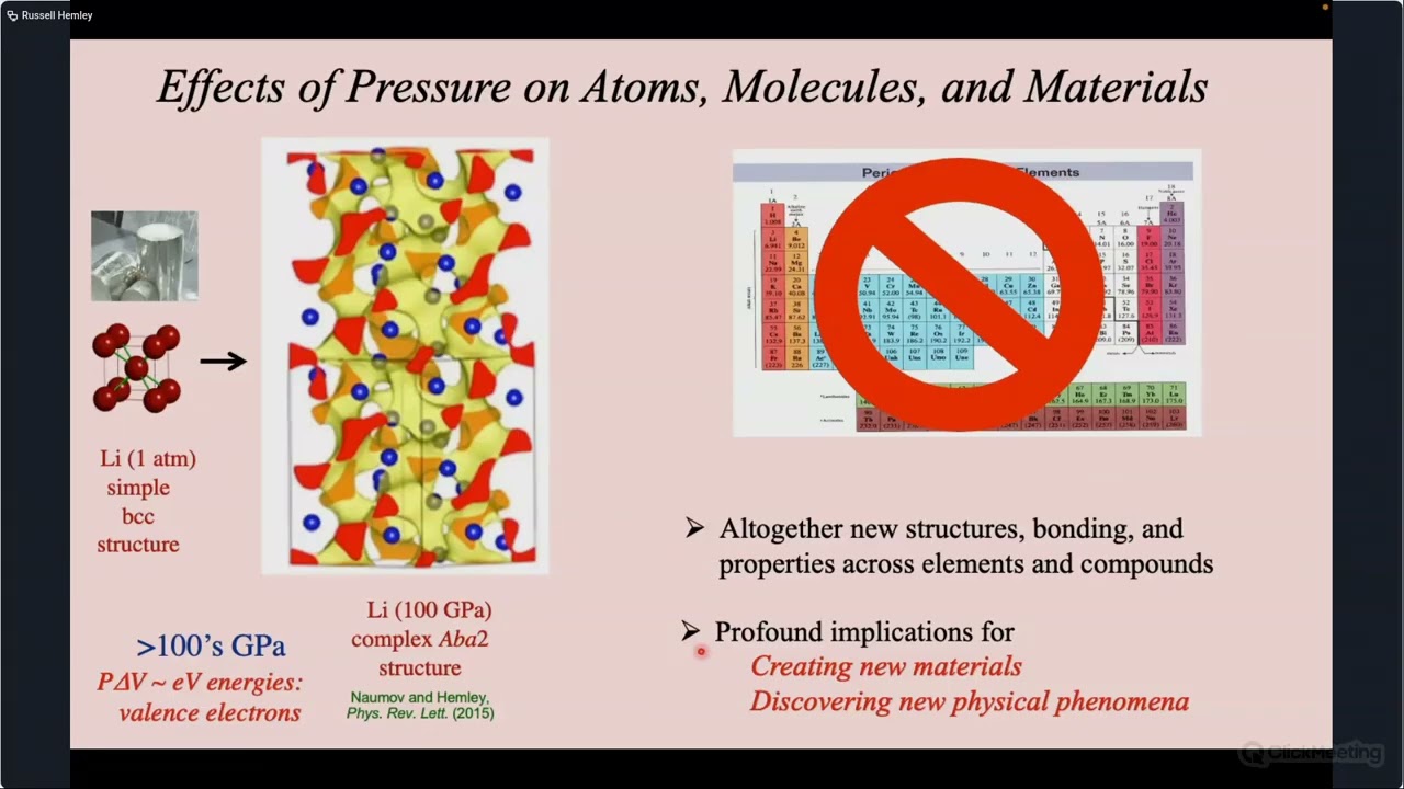 Lecture 55: Russell J. Hemley: 
