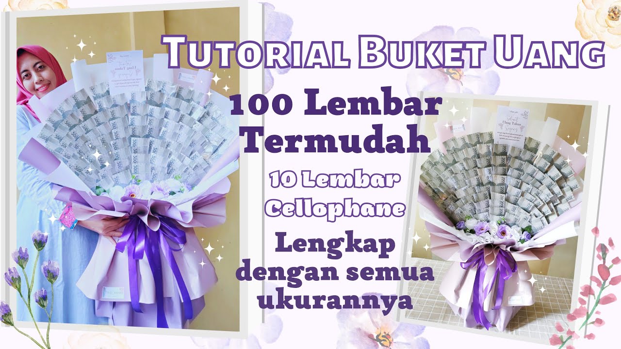 TUTORIAL BUKET UANG JUMBO 100 LEMBAR, MODAL HEMAT DAN MUDAH