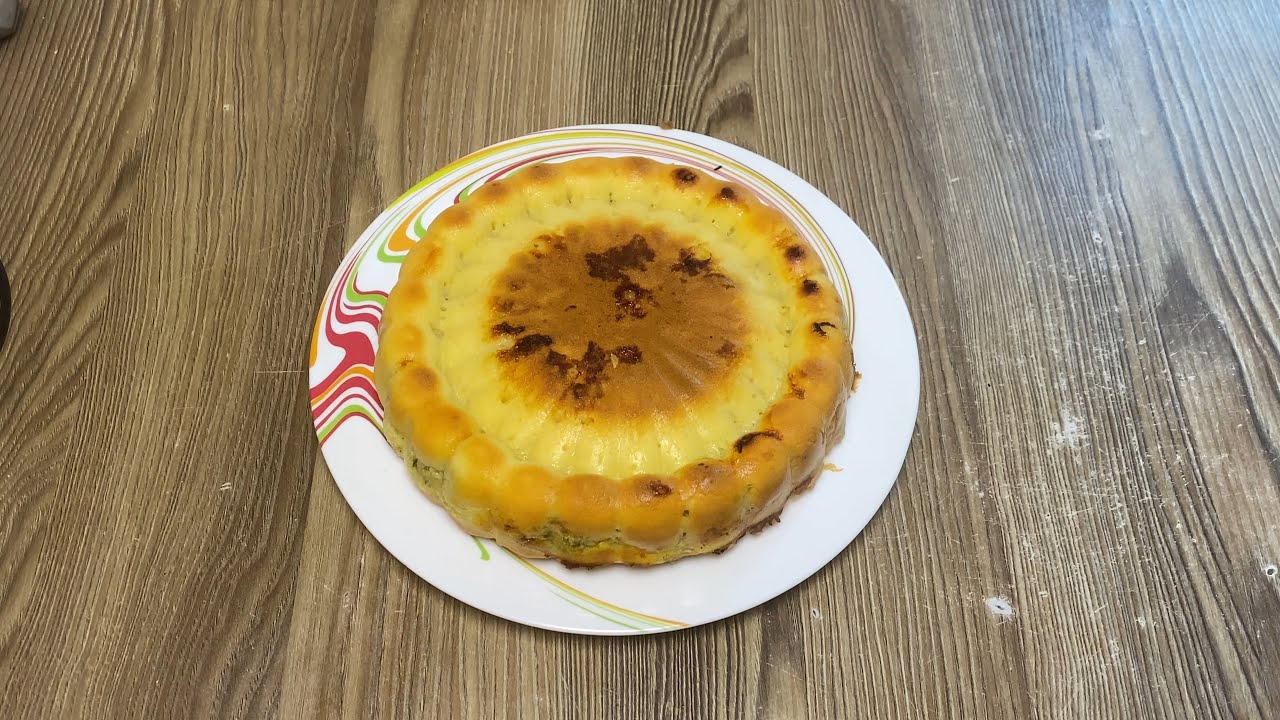 Диетический заливной пирог с кабачком