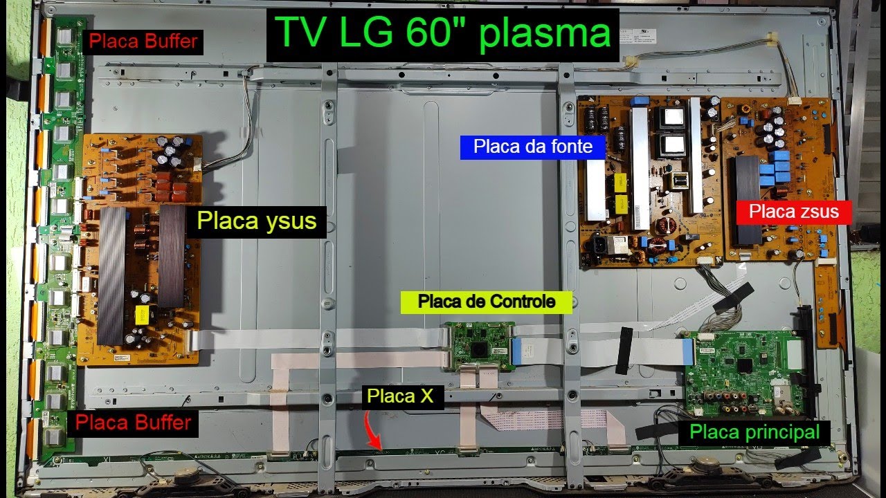 TV LG plasma 60PN6500  Led do stand by pisca 2 vezes e tv não liga. (parte 01)