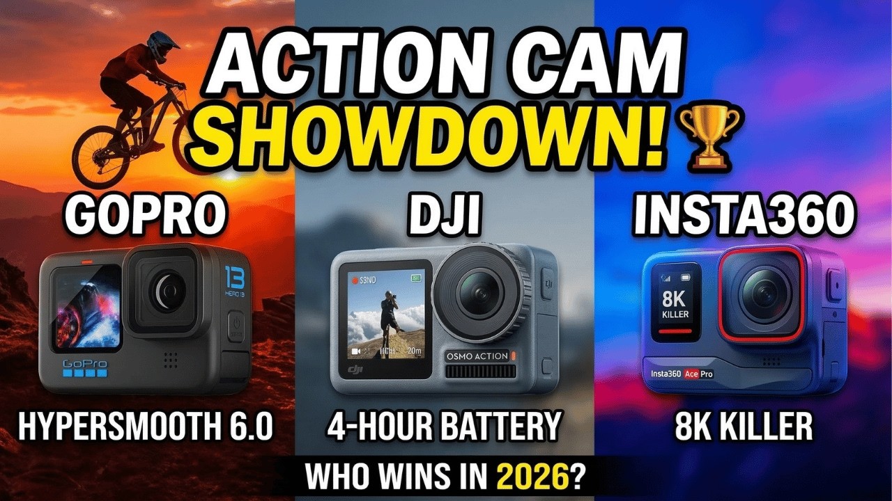 Top 5 Best Action Cameras 2026 (GoPro vs DJI vs Insta360)
