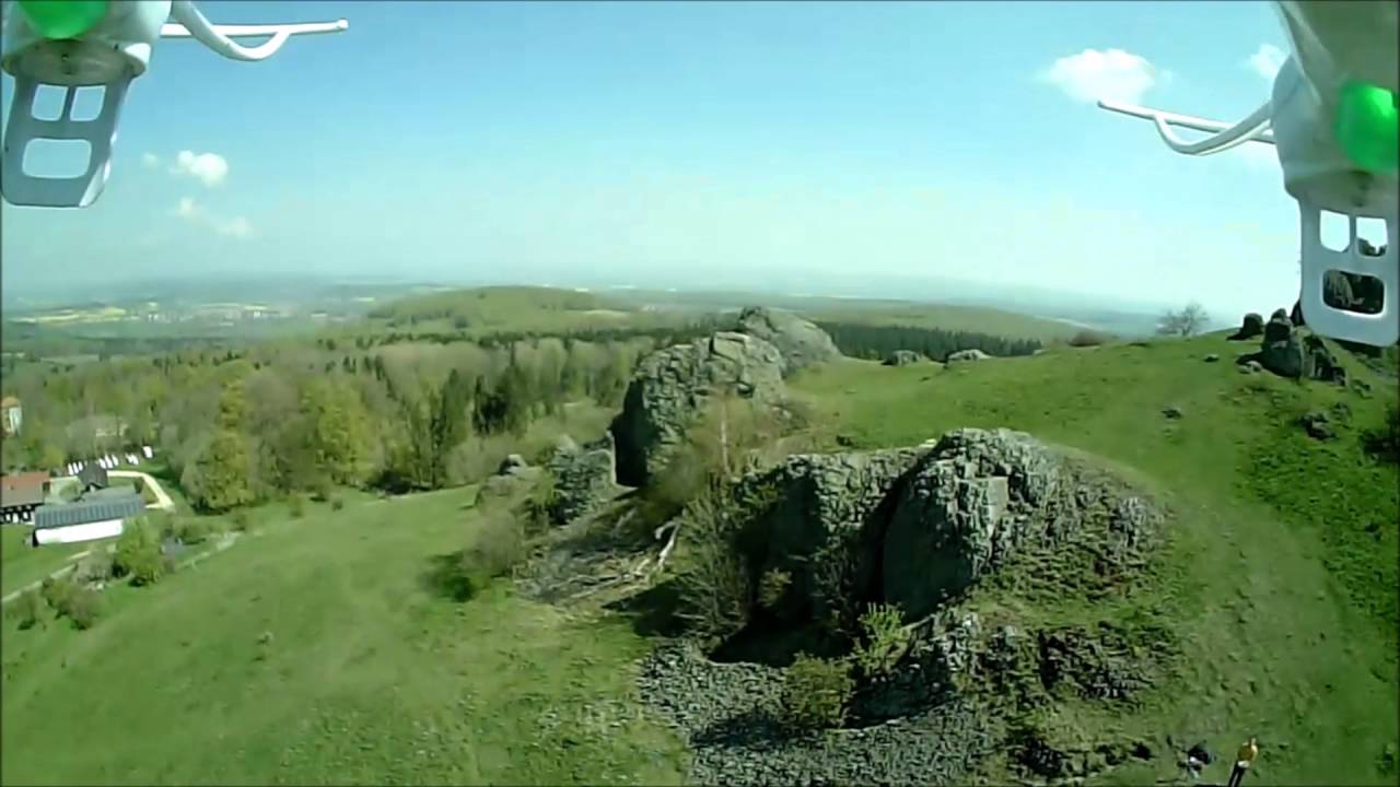 Syma X5C with 808 flying over a beautiful location (Dörnberg Germany)