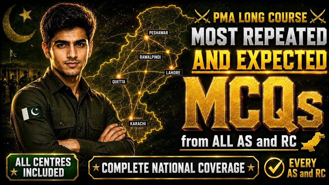 Most Repeated MCQs from All AS&RC | PMA Long Course 159 & 160 Initial Test 2026